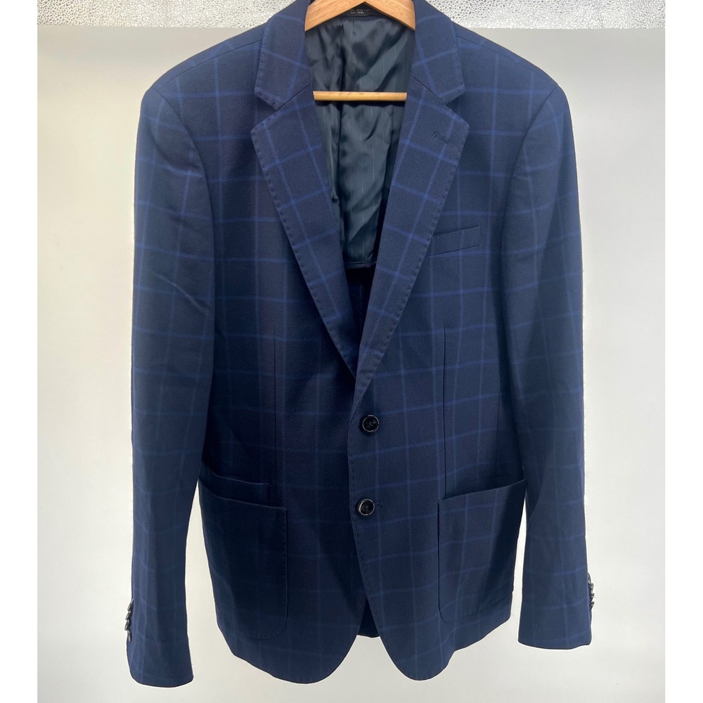 Scotch & Soda Mens Blue Plaid Blazer Jacket Unstructured Sports Coat Size M 0784
